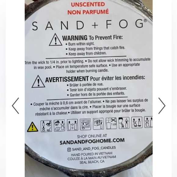 SAND AND FOG Medium Pine Bark Candle, Unscented, NWT - Picture 3 of 3